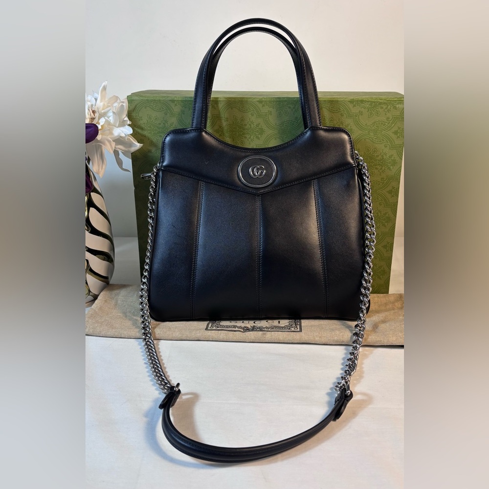 Beautiful Gucci Petit Small Black Tote